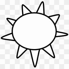 Sunny Clipart Black And White, HD Png Download - circle outline png