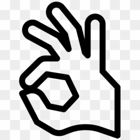 Transparent Ok Hand White, HD Png Download - ok hand png
