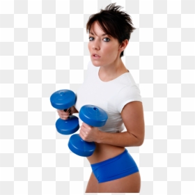 Woman Exercising Png, Transparent Png - dumbbell png
