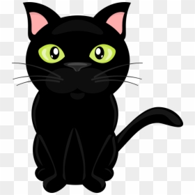 Black Cat Clipart Transparent Background, HD Png Download - cat face png