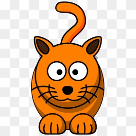 Cartoon Cat Clipart Orange, HD Png Download - cat face png