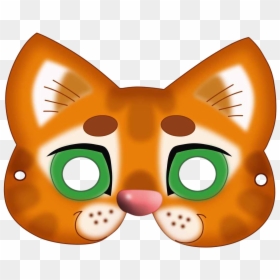 Mask Cat Face Clipart, HD Png Download - cat face png