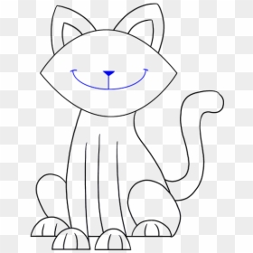 Draw A Simple Cat, HD Png Download - cat face png