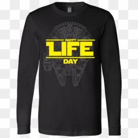 Long-sleeved T-shirt, HD Png Download - millennium falcon png