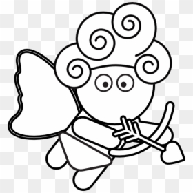 Cupid Clip Art Black And White, HD Png Download - cupid png
