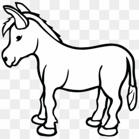 Black And White Donkey Clip Art, HD Png Download - donkey png