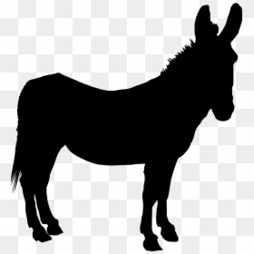 Silhouette Donkey Clip Art, HD Png Download - donkey png