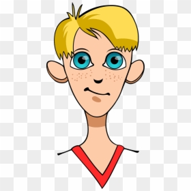 Blonde Hair And Blue Eyes Cartoon, HD Png Download - freckles png