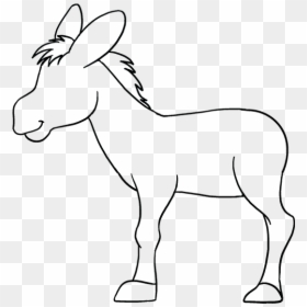 Donkey Outline, HD Png Download - donkey png