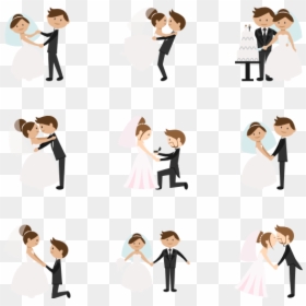 Cute Wedding Icon Png, Transparent Png - couple png
