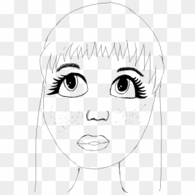 Cute Girl Drawings Aesthetic, HD Png Download - freckles png