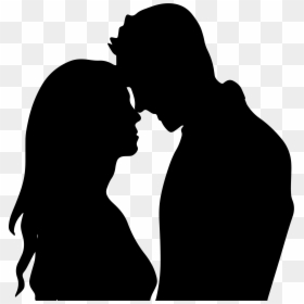 Boy And Girl Silhouette Png, Transparent Png - couple png