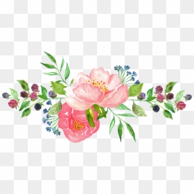Watercolor Floral Png Transparent, Png Download - pink flowers png