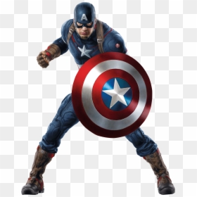 Capitan America Con Su Escudo, HD Png Download - marvel png