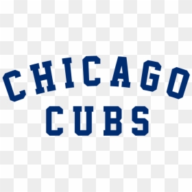 Chicago Cubs Text Logo, HD Png Download - cubs logo png