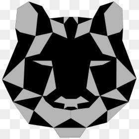 Black & Grey Geometric Lion Design - Illustration, HD Png Download - joey graceffa png