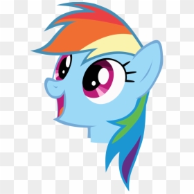 My Little Pony Clipart Head - Rainbow Dash Friendship Is Magic, HD Png Download - my little pony rainbow dash png