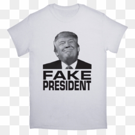 Trump Fake President Tshirt - Active Shirt, HD Png Download - donald trump hat png