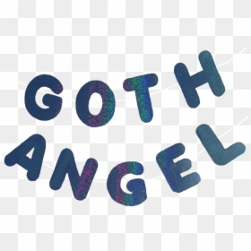 Goth Angel Gothic Aesthetic Aesthetics Banner Overlay - Electric Blue, HD Png Download - aesthetic overlays png