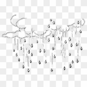 Clouds Rain Filter Aesthetic Overlay - Rain Drops Black And White Clipart, HD Png Download - aesthetic overlays png
