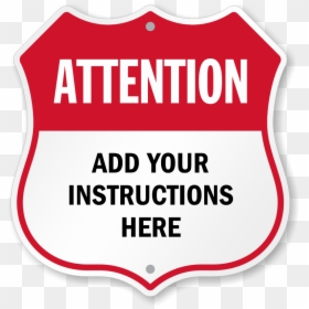 Transparent Attention Sign Png - Blank Attention Sign, Png Download - sign here png