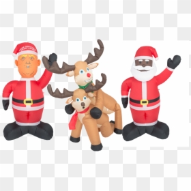 Costume Agent Inflatable Airblown Indoor And Outdoor - Humping Reindeer Inflatable, HD Png Download - trump smiling png