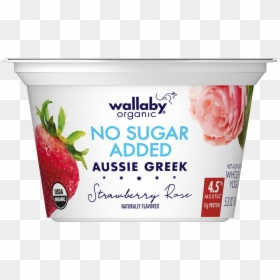 Wallaby Strawberry Rose Organic Whole Milk Greek Yogurt - No Sugar Added Yogurt Wallaby, HD Png Download - greek yogurt png