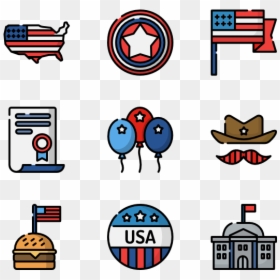 Transparent 4th Of July Icons, HD Png Download - click finger icon png