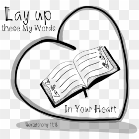 Transparent Heart Doodle Png - Desenho Bíblia Aberta, Png Download - 101 png