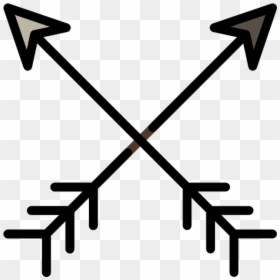 Vector Graphics Arrow Silhouette Image Design - Bow And Arrow White & Black Png, Transparent Png - arrow designs png