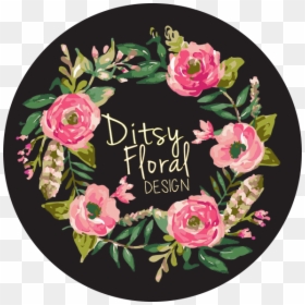 Ditsy Floral Design - Garden Roses, HD Png Download - flower sticker design png