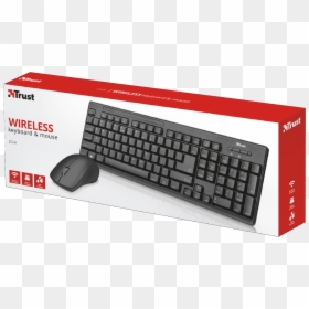 Trust Wireless Keyboard And Mouse, HD Png Download - keyboard mouse png
