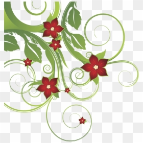 Floral Vector Png, Floral Vector, Floral Png, Flower - Free Flower Vector Png, Transparent Png - vector flowers and swirls black png