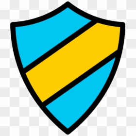 Emblem Icon Light Blue-yellow - White And Green Shield, HD Png Download - blue light line png