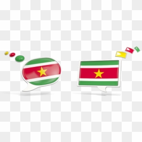 Two Speech Bubbles - Suriname Flag, HD Png Download - speech bubble rectangle png