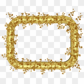 Clip Art Gold Leaf Border - Golden Leaf Leaves Border, HD Png Download - golden round frames png
