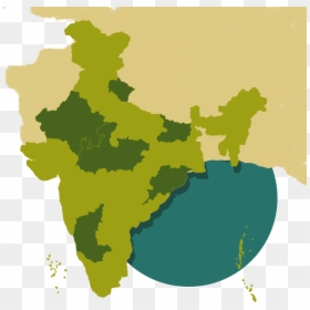 India Map - Full Size India Map With States, HD Png Download - india map flag png