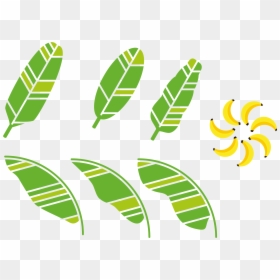 Clip Art Banana Leaves Clip Art - Banana Leaf Image Vector, HD Png Download - full banana leaf png hd