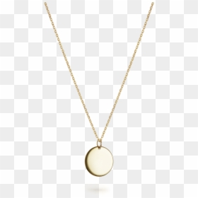 18ct Yellow Gold Small Round Pendant - Locket, HD Png Download - gold round png