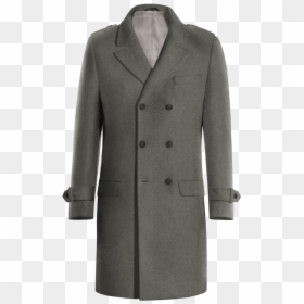 Checkered Camel Belted Double Breasted Coat - Overcoat, HD Png Download - gents dress models png