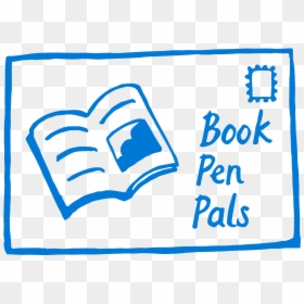 Hand Drawn Logo Of Postcard With A Drawing Of A Book - Bookpenpals, HD Png Download - book pen png