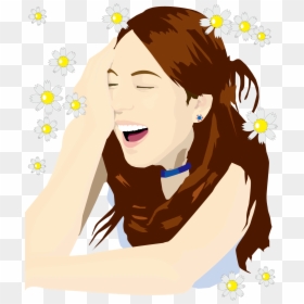 Transparent Happy Woman Png - Happy Face Cartoon Girl, Png Download - happy woman face png
