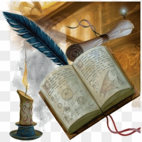 D&d Wizard Book, HD Png Download - book pen png