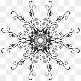 Line Art,symmetry,visual Arts - Clip Art, HD Png Download - border lines design flowers png