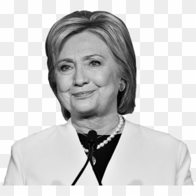 Hillary Clinton - Hillary Clinton Black And White, HD Png Download - happy woman face png