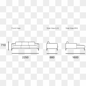 Studio Couch, HD Png Download - sofa side view png