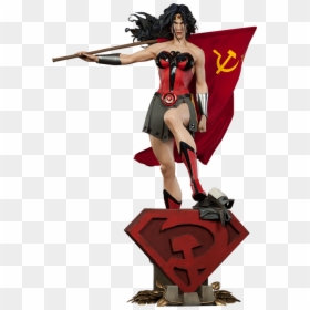Wonder Woman Red Son Statue, HD Png Download - superman 3d png