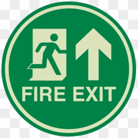 Fire Exit Sign Arrow Down, HD Png Download - round fire png