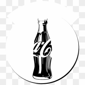 Coca Cola 1233 Logo Black And White - Coca-cola, HD Png Download - coca cola glass png