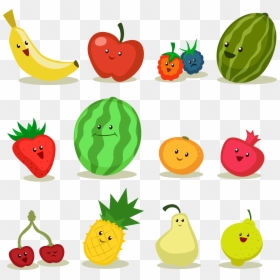 Fruit Apple Cartoon - Fruits Cartoon No Background, HD Png Download - guava fruit png